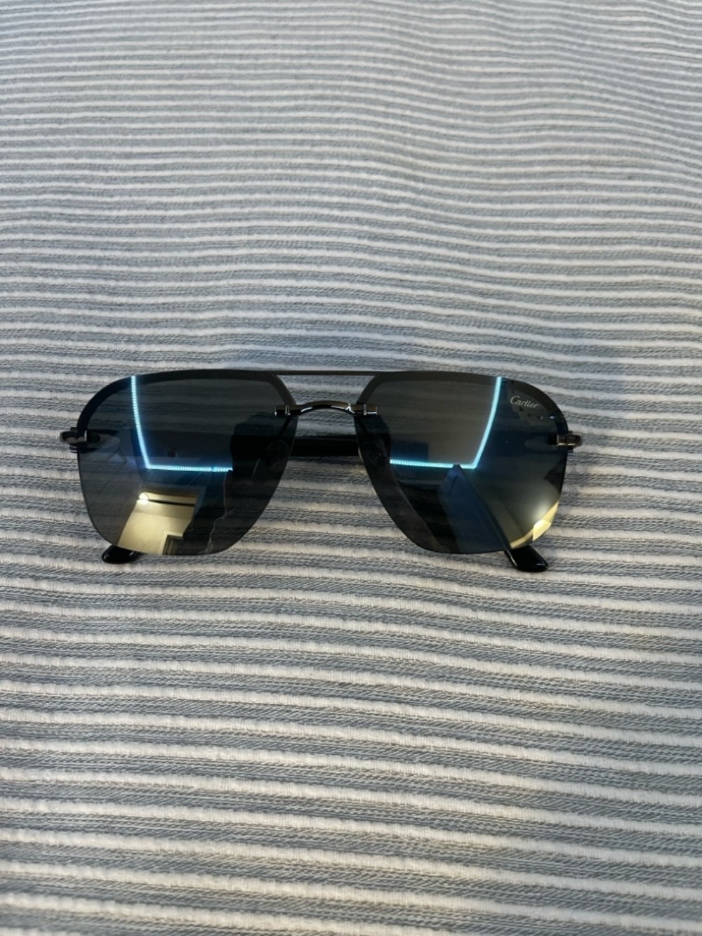 Cartier Black Aviator Glasses